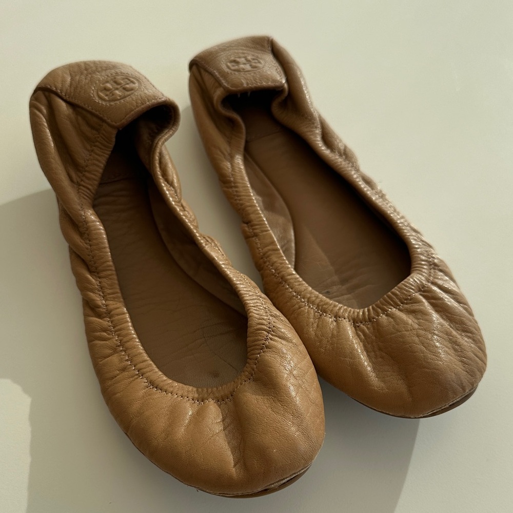 Tory Burch Women's Brown Leather Flats